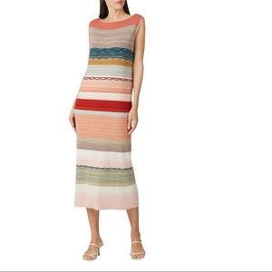 Missoni multi stripped shift midi dress
